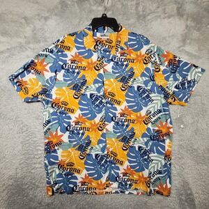 Corona Extra Ripple Junction Hawaiian Shirt Mens XL Beer Tropical Button Down